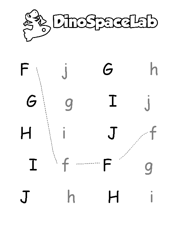 Tracing Letters F-J 6 Preschool Worksheet