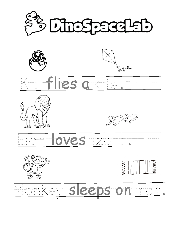 Tracing Words 2 4 Preschool Worksheet
