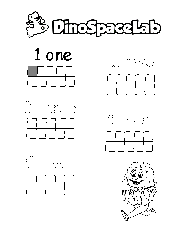 Counting Numbers 1-5 14 Preschool Worksheet